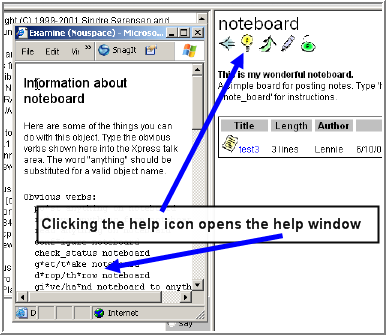 Help window