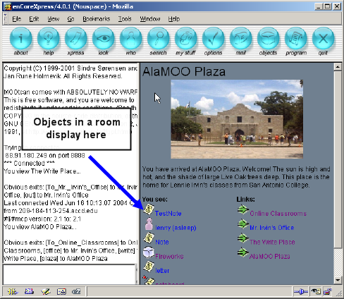 Where objects display