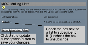 Mail list